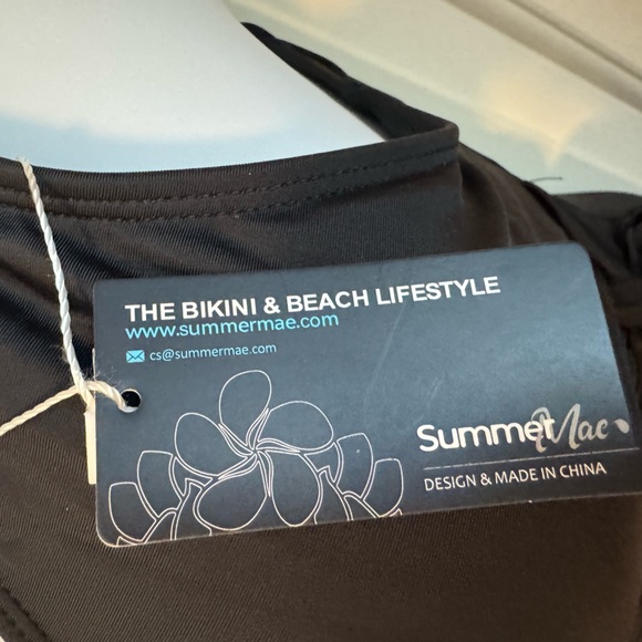 NWT Summer Mae Maternity One Piece Tie Front Bathing Swimsuit, Size Large - Picture 10 of 12